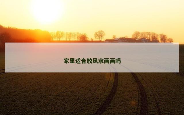 家里适合放风水画画吗