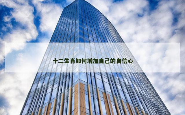 十二生肖如何增加自己的自信心