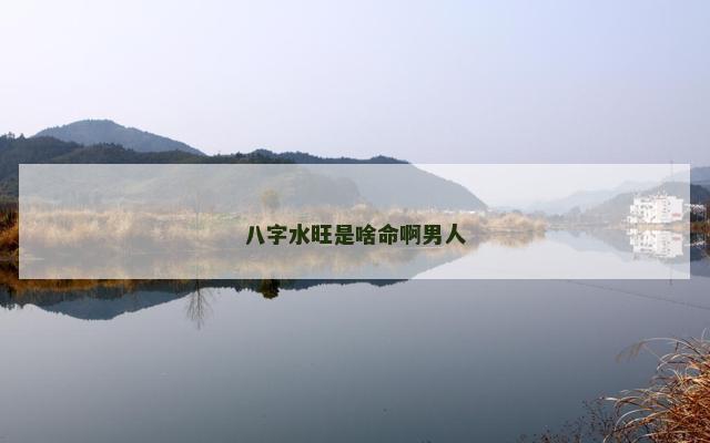 八字水旺是啥命啊男人