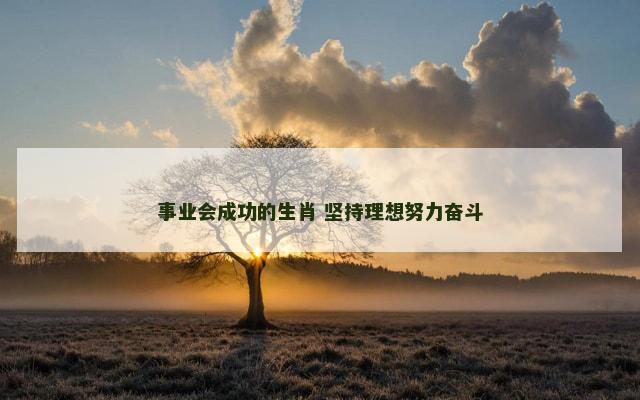 事业会成功的生肖 坚持理想努力奋斗