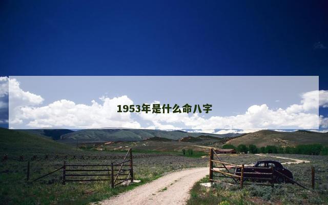 1953年是什么命八字