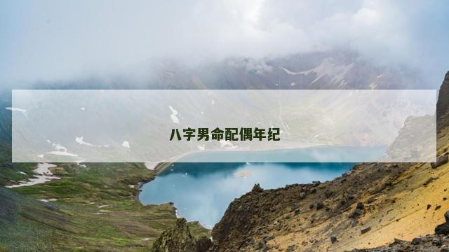 八字男命配偶年纪