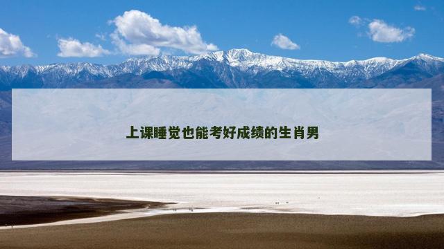 上课睡觉也能考好成绩的生肖男