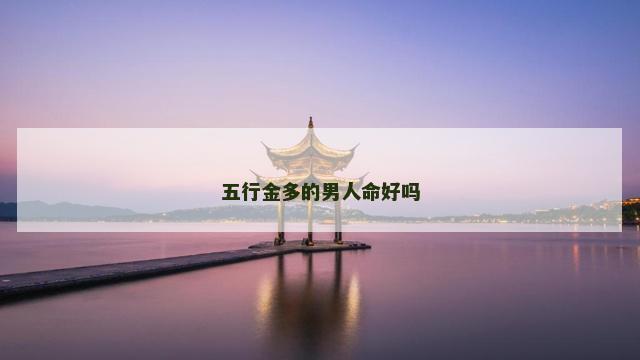 五行金多的男人命好吗