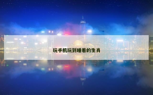 玩手机玩到睡着的生肖