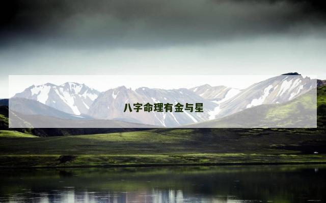 八字命理有金与星