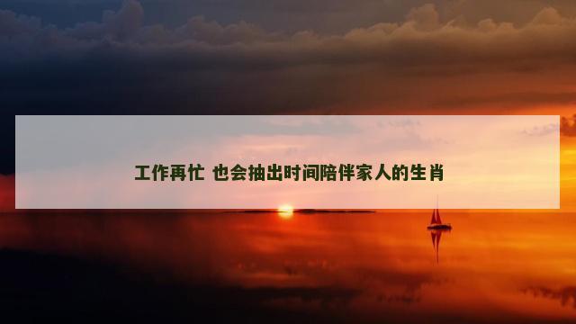 工作再忙 也会抽出时间陪伴家人的生肖