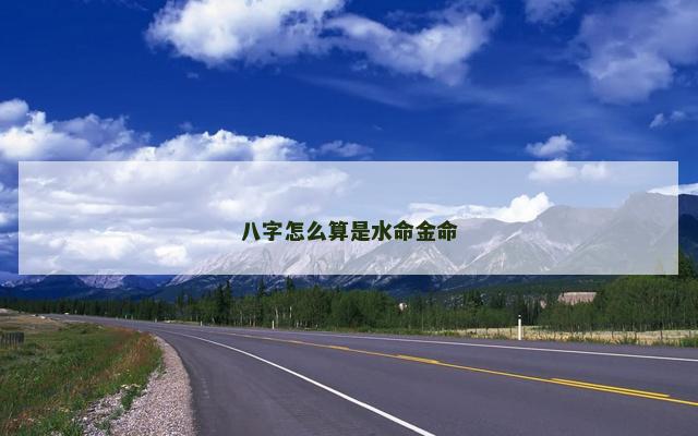 八字怎么算是水命金命