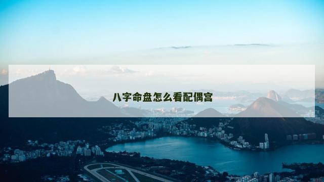 八字命盘怎么看配偶宫