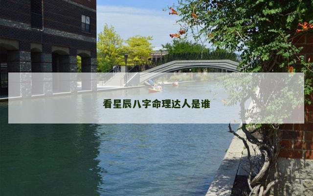 看星辰八字命理达人是谁