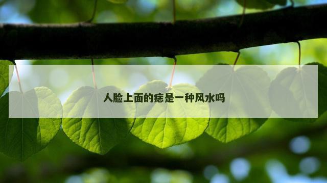 人脸上面的痣是一种风水吗