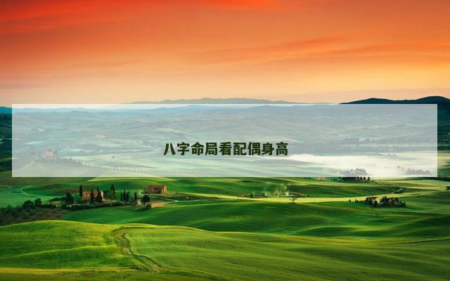 八字命局看配偶身高