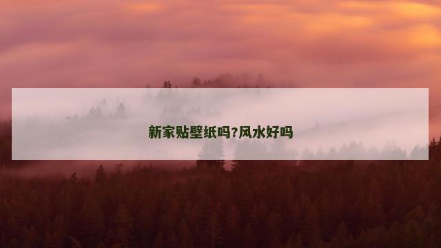 新家贴壁纸吗?风水好吗