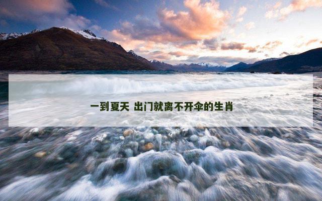一到夏天 出门就离不开伞的生肖
