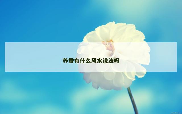 养蚕有什么风水说法吗