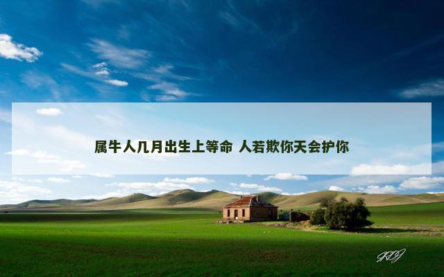 属牛人几月出生上等命 人若欺你天会护你