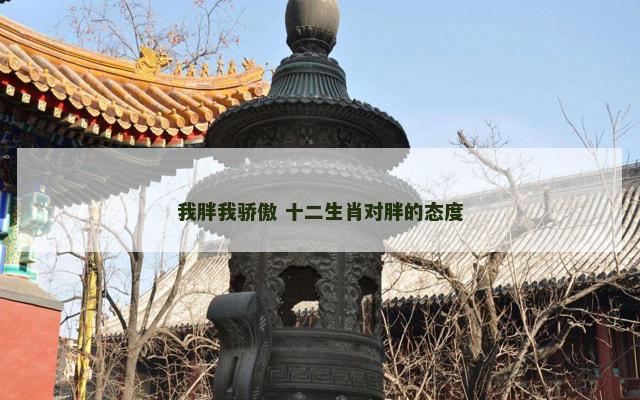 我胖我骄傲 十二生肖对胖的态度