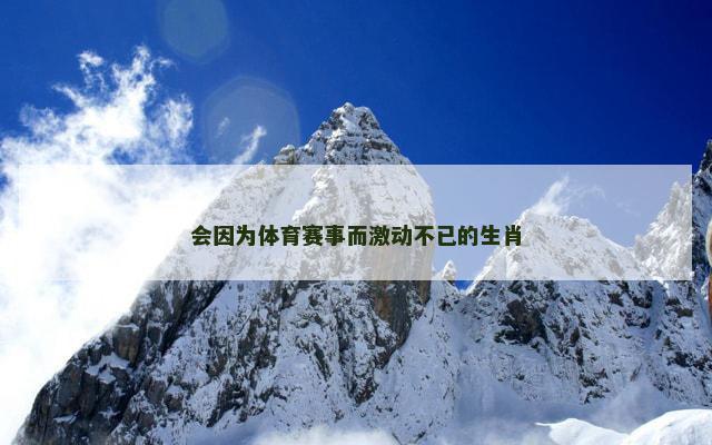 会因为体育赛事而激动不已的生肖