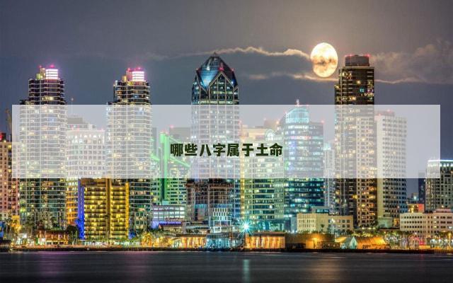 哪些八字属于土命