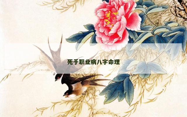 死于职业病八字命理