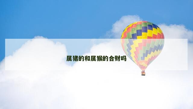 属猪的和属猴的合财吗