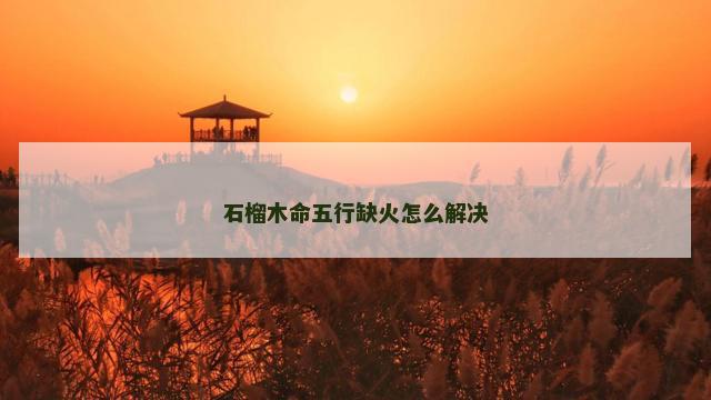 石榴木命五行缺火怎么解决