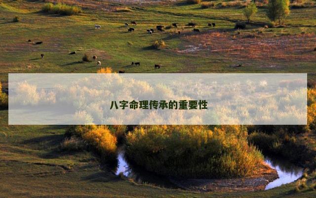 八字命理传承的重要性