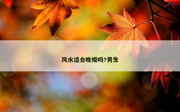 风水适合晚婚吗?男生