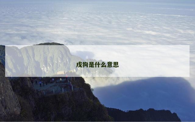 戌狗是什么意思