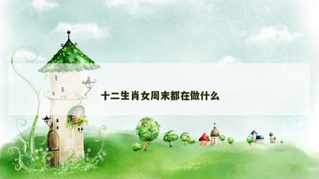 十二生肖女周末都在做什么