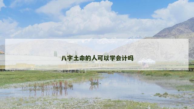 八字土命的人可以学会计吗