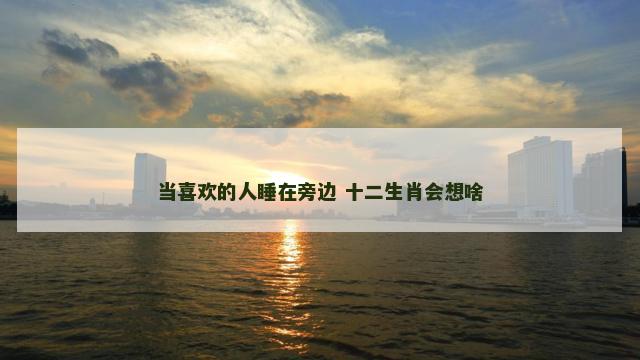 当喜欢的人睡在旁边 十二生肖会想啥