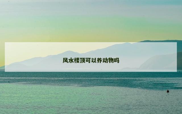 风水楼顶可以养动物吗