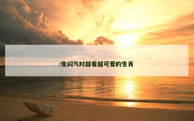 生闷气时越看越可爱的生肖
