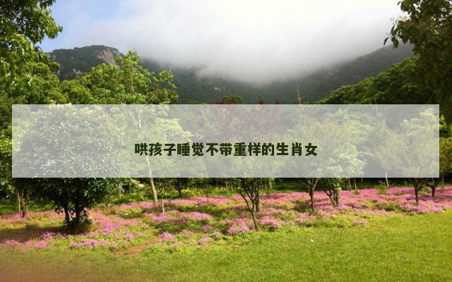 哄孩子睡觉不带重样的生肖女