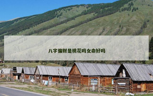 八字偏财是桃花吗女命好吗