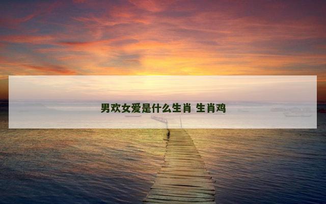 男欢女爱是什么生肖 生肖鸡