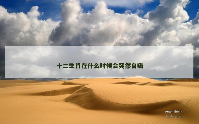 十二生肖在什么时候会突然自嗨