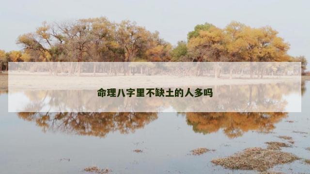 命理八字里不缺土的人多吗