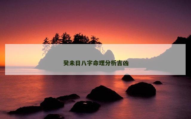 癸未日八字命理分析吉凶