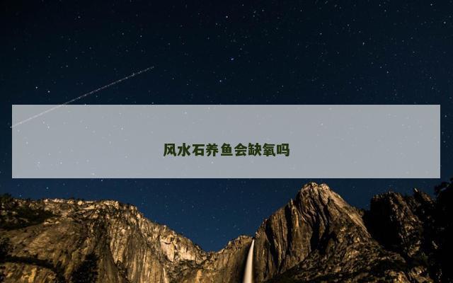 风水石养鱼会缺氧吗