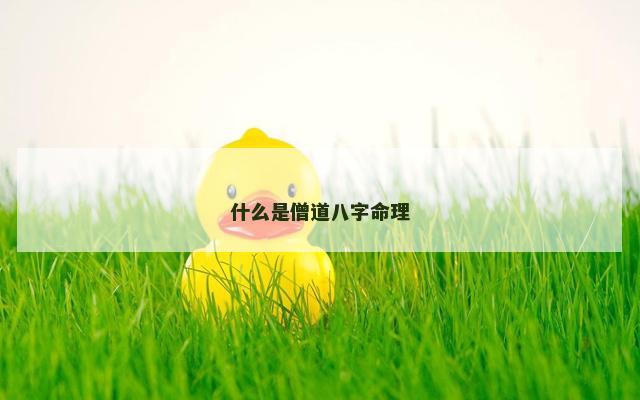什么是僧道八字命理