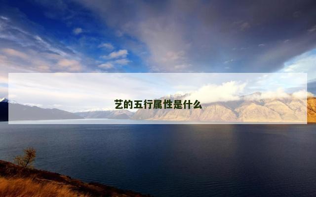 艺的五行属性是什么