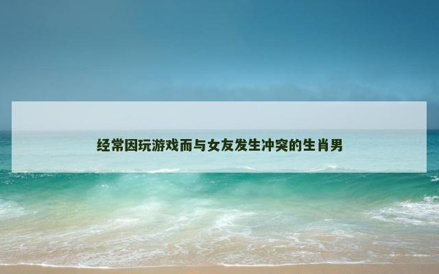 经常因玩游戏而与女友发生冲突的生肖男