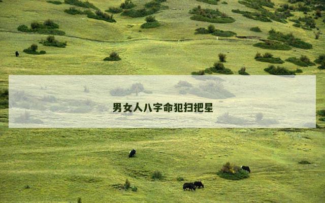 男女人八字命犯扫把星