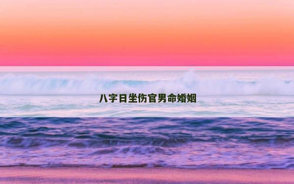 八字日坐伤官男命婚姻