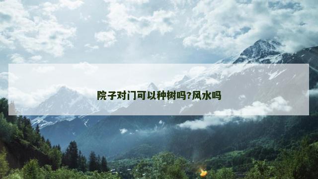 院子对门可以种树吗?风水吗