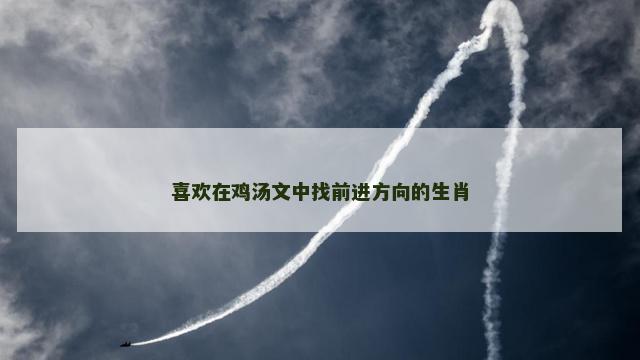 喜欢在鸡汤文中找前进方向的生肖