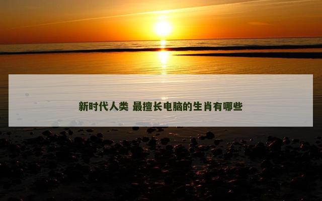 新时代人类 最擅长电脑的生肖有哪些