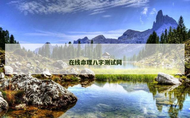 在线命理八字测试网